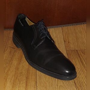 BERWICK 1707 [64013] MEN'S BLACK LEATHER PLAINTOE LACE-UP OXFORDS SIZE 11